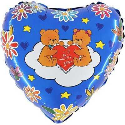 Шар 18" ILY Медвежата на облаке Шар 18" ILY Медвежата на облаке