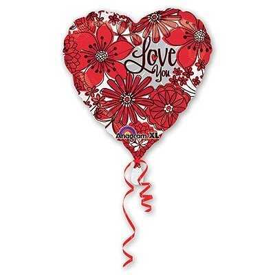Шар 18" I Love you Цветы красные Шар 18" I Love you Цветы красные