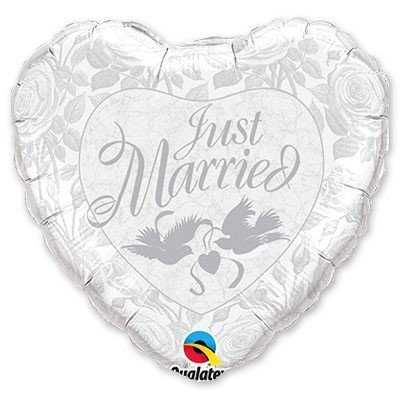 Шарик 36" Just Married Pearl