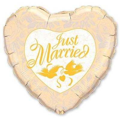 Шарик 36" Just Married Золото Шарик 36" Just Married Золото