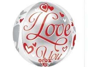 Шар 3D СФЕРА 16" ILY Сердца парящие G20