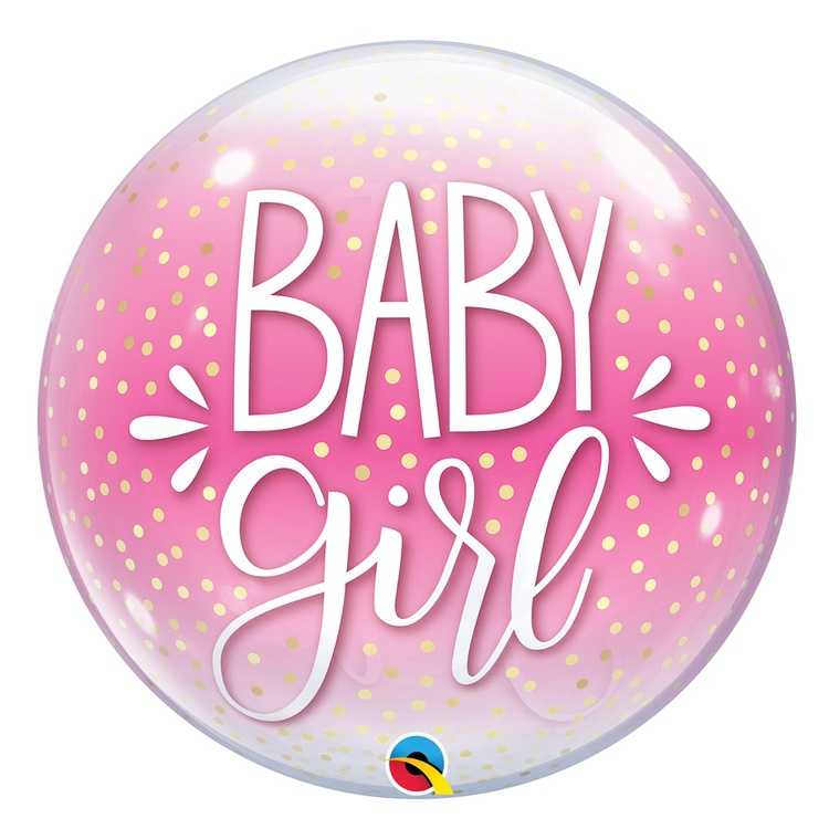 Шар BUBBLE 22 Baby Girl конфетти Шар BUBBLE 22 Baby Girl конфетти