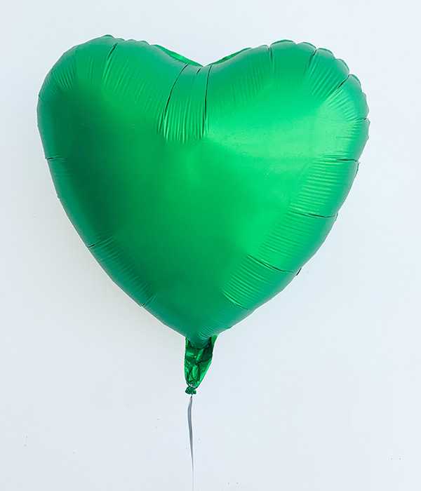 Шар сердце 18" Сатин Green Шар сердце 18" Сатин Green