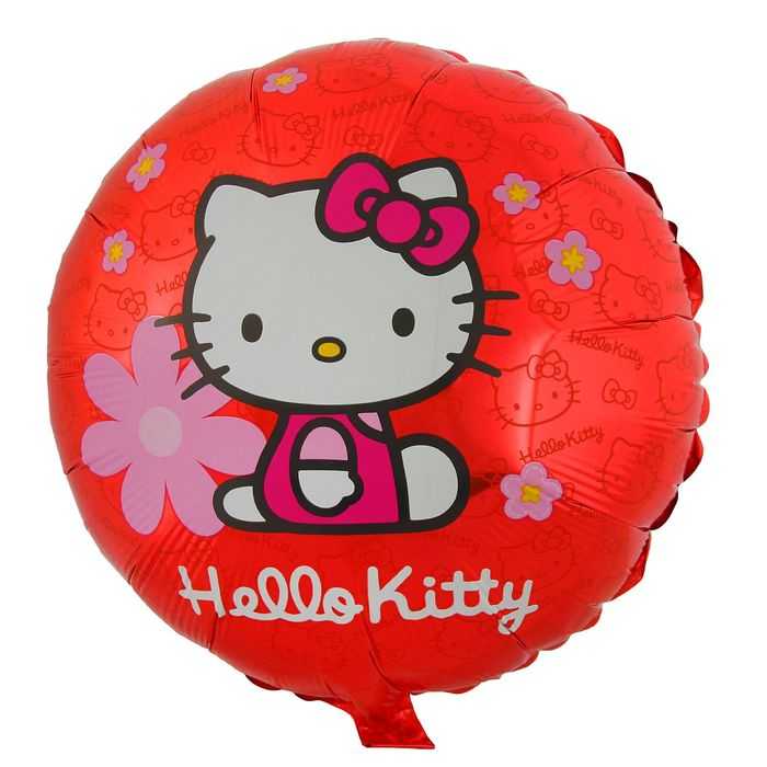 Шар 18" Hello Kitty в цветочках Шар 18" Hello Kitty в цветочках