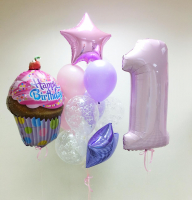 Воздушные шары "Sweet 1st birthday"