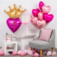 Воздушные шары "Любимой Принцессе"